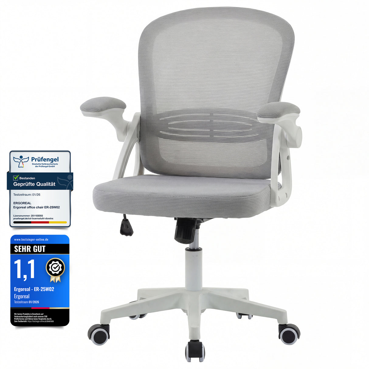 Ergoreal Lite Flex オフィスチェア ER-25W0202-US グレー